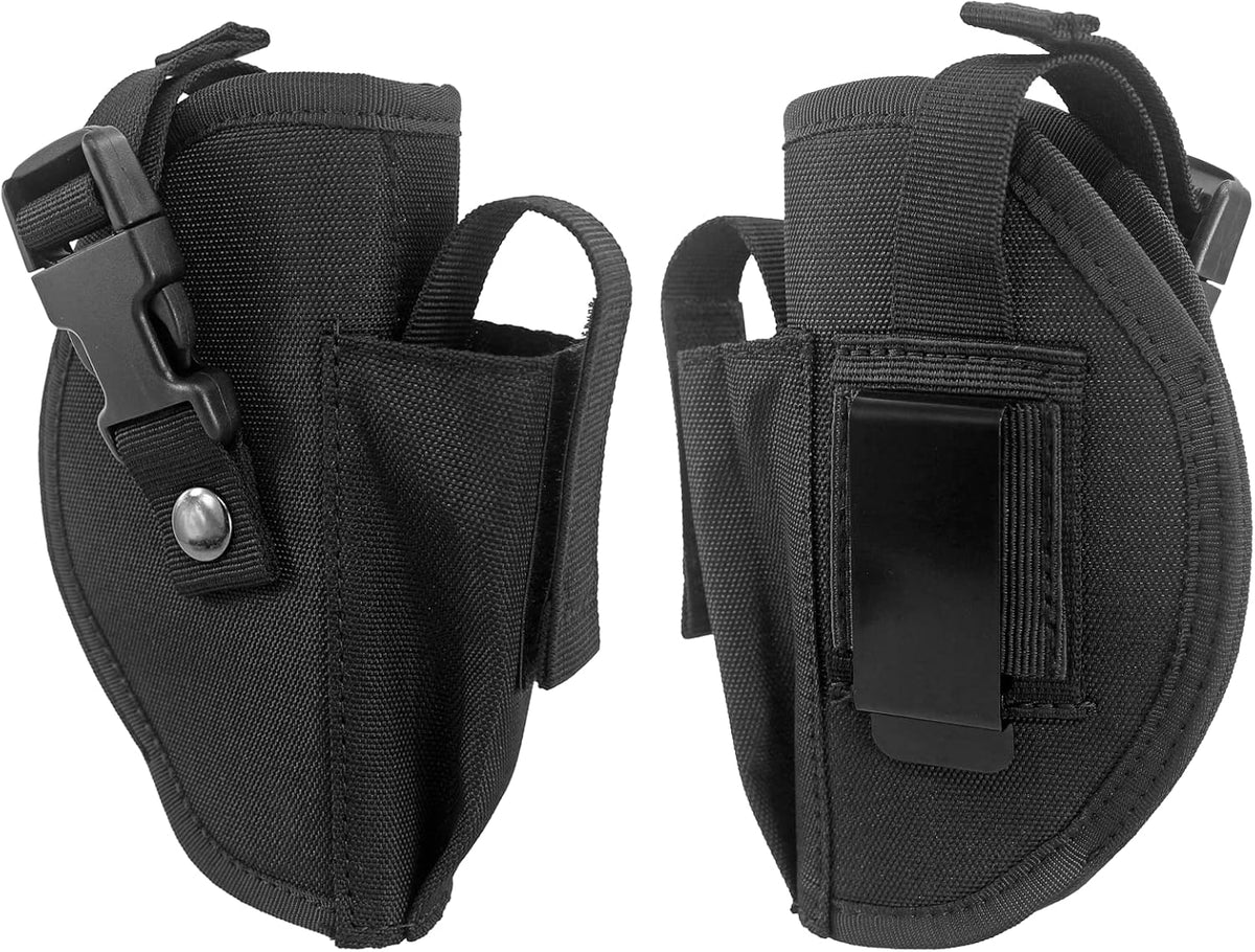 Black Tactical Belt Holster with Mag Pouch and Metal Clip D19332