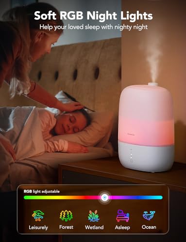 3L Cool Mist Humidifier with Essential Oil Diffuser T8083