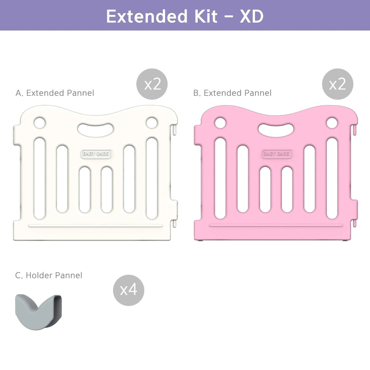 Pink 25-inch Playpen Gate Extension Kit Q344743