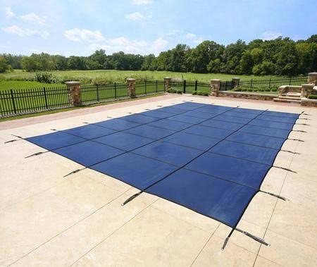Blue 20-Year Ultra Light Solid Safety Cover for 18-ft x 36-ft Rect Pool H871158