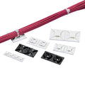 White ABS Plastic Cable Tie Mounts H180760