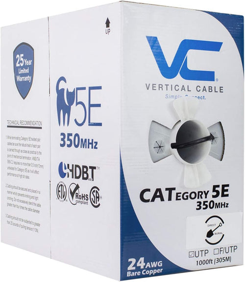 1000ft Black Bulk Ethernet Cable G271