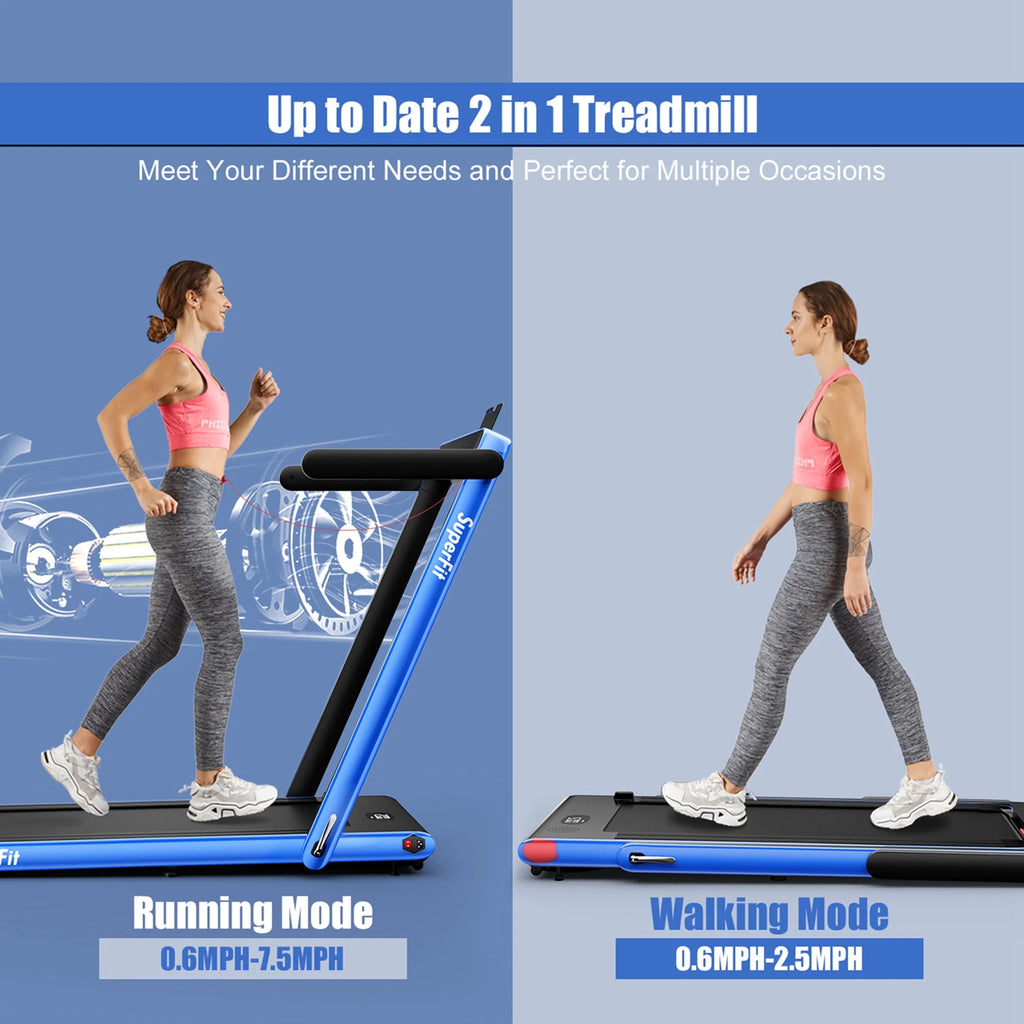 2.25HP 2 in 1 Folding Treadmill with APP Control Black X1608