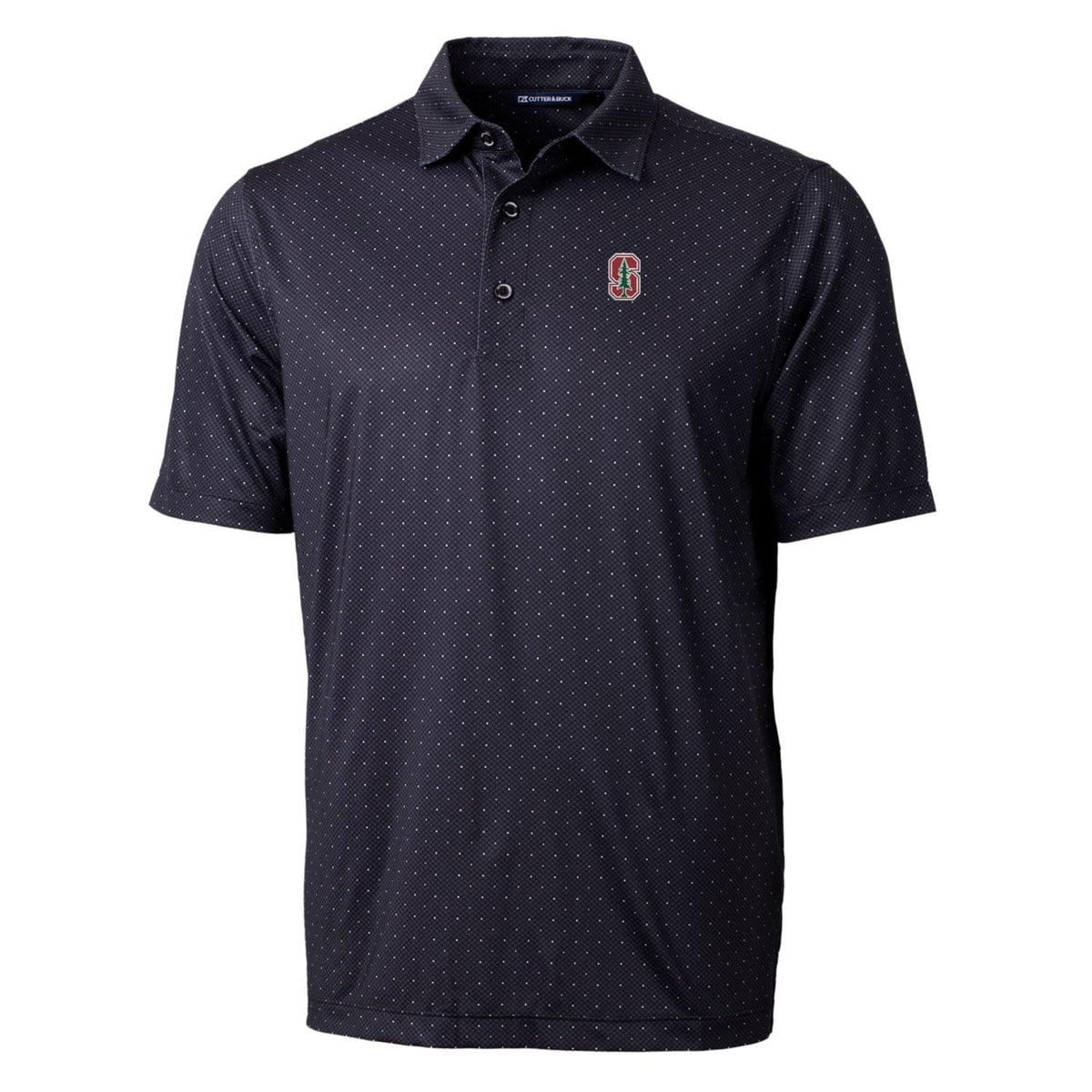 Men's Black Print Stretch Polo Y67278