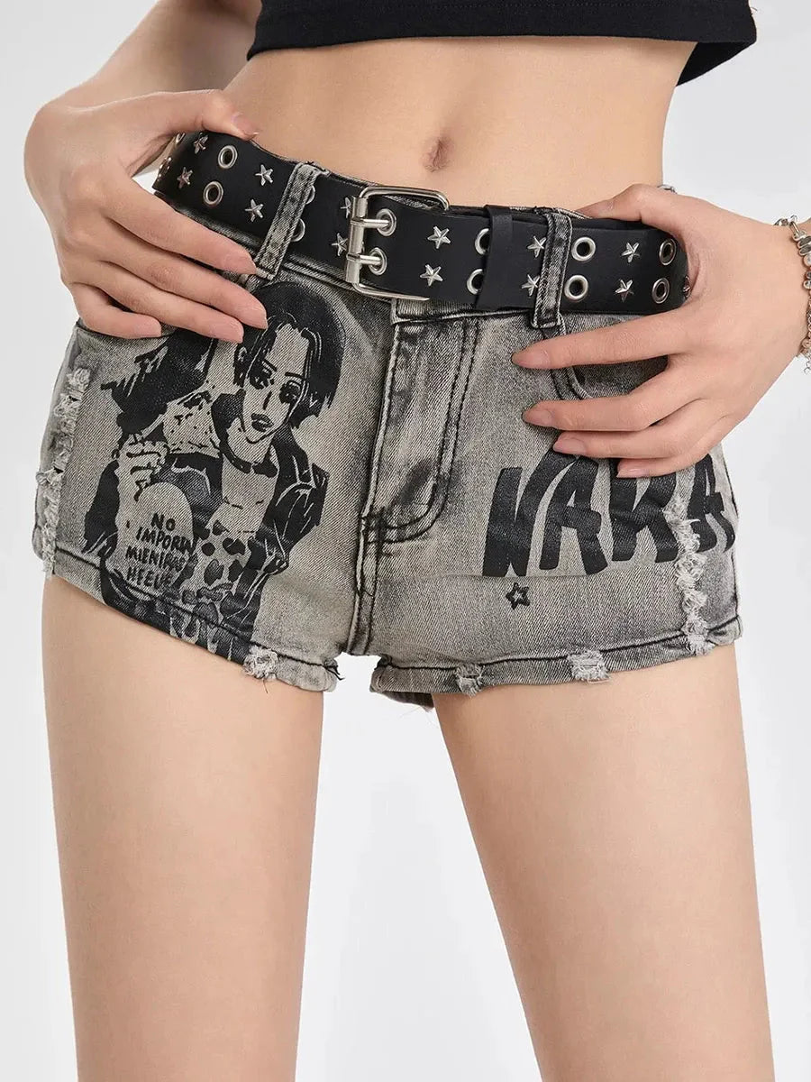 Distressed Denim Shorts C5795