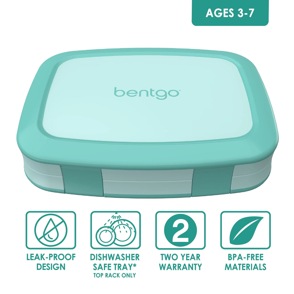Leak-Proof 5-Compartment Bento-Style Kids Lunch Box, BPA-Free, Dishwasher Safe H64926