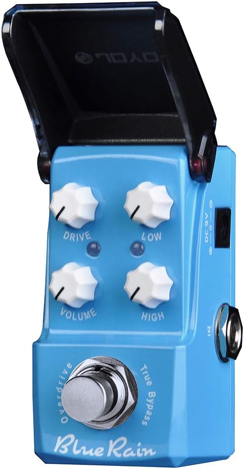 Blue Rain Overdrive Mini Pedal for Electric Guitar, True Bypass, Pack of 2 I55975