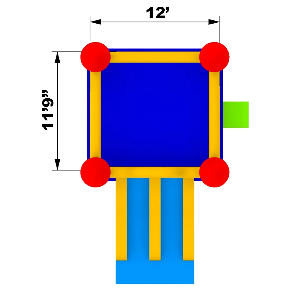 Mega Double Slide Castle Bounce House PVC with Blower Z685742