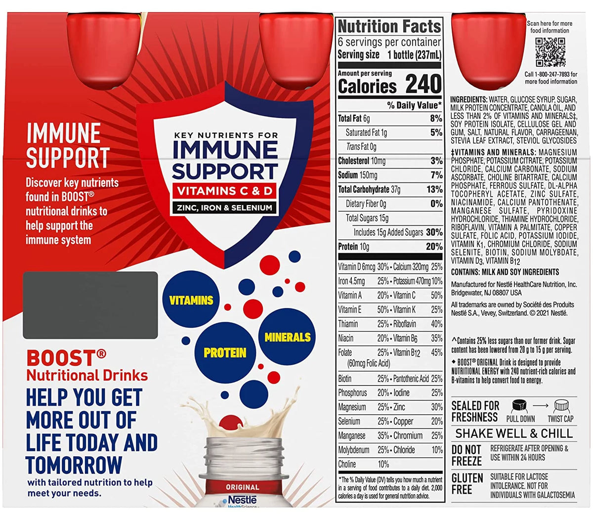 Vanilla Nutritional Drink, 8 oz, 6-CT (Pack of 2) M9573