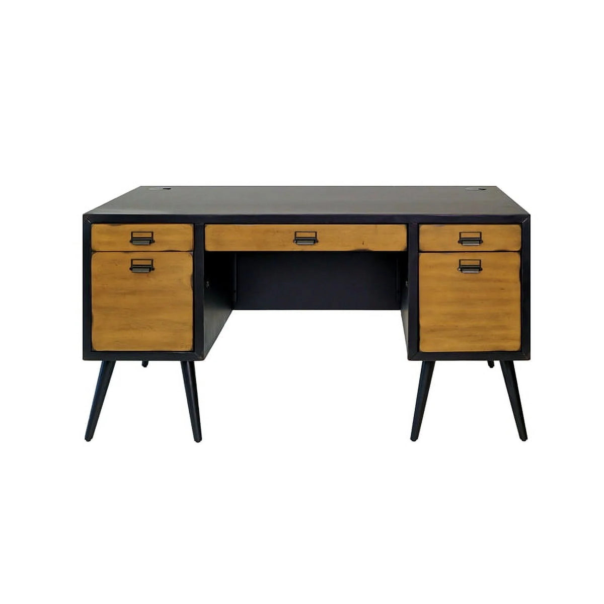 Black Wood Executive Desk H1539