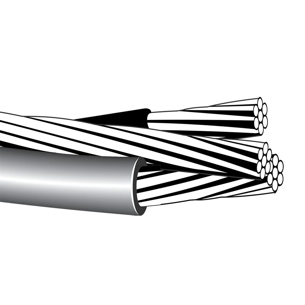 150' Nassau Cockle 2-2-4 Aluminum Triplex Overhead Service Drop Cable K9071