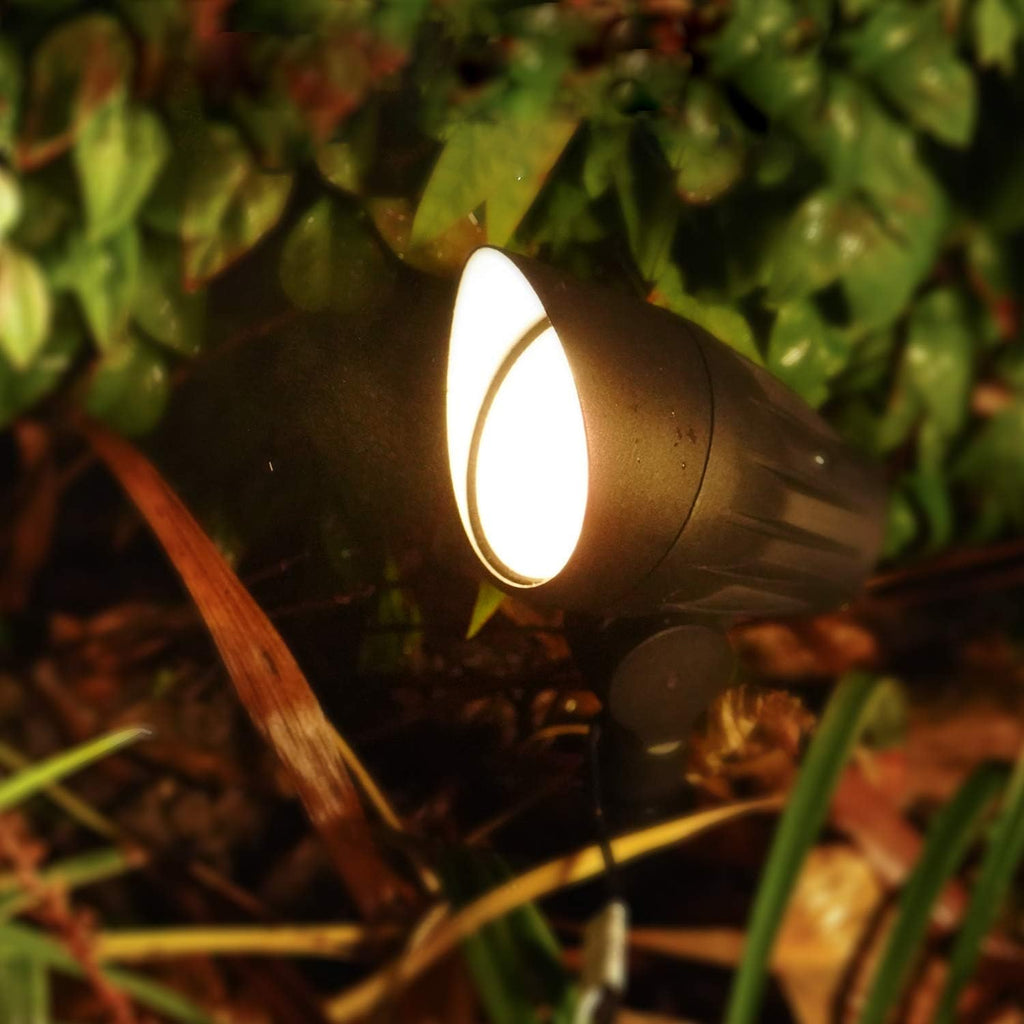 Halogen 50W Outdoor Spot Lights Waterproof Low Voltage Lighting with Spike Stand, 8 Pack E5597