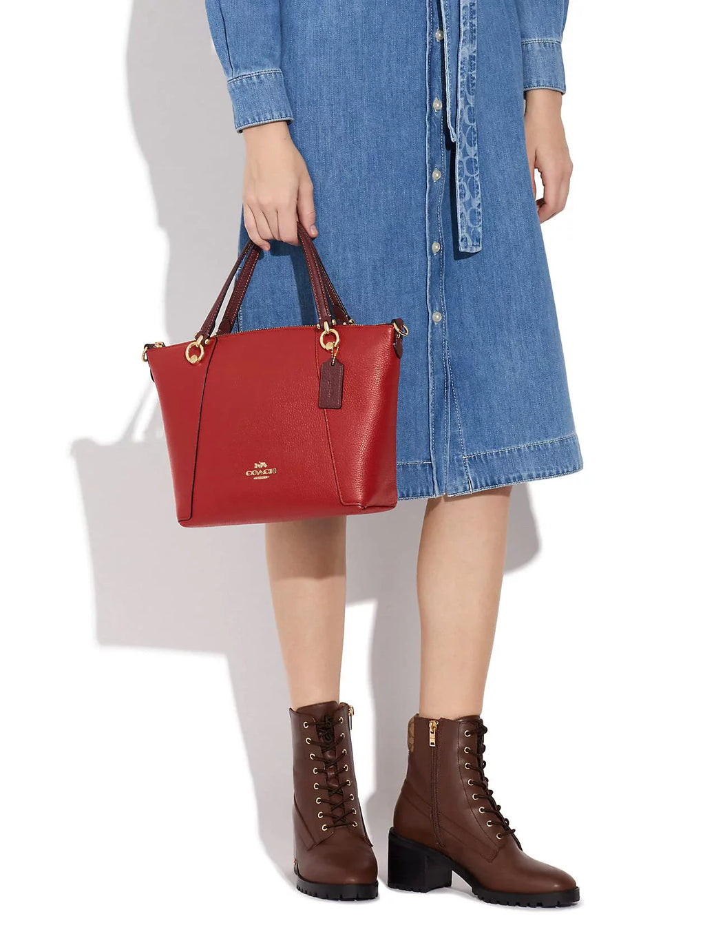 Red Satchel Crossbody W149