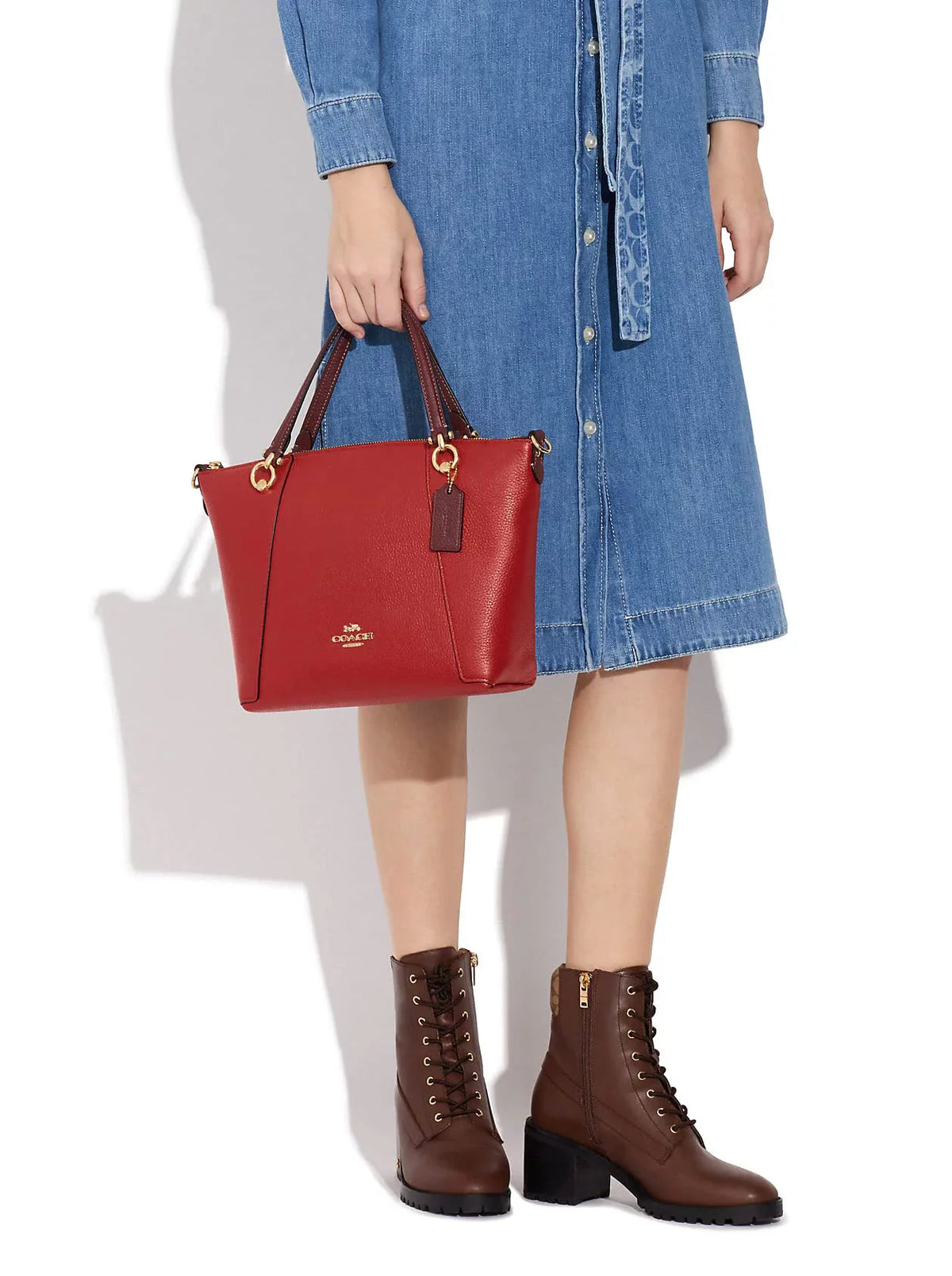 Red Satchel Crossbody W149