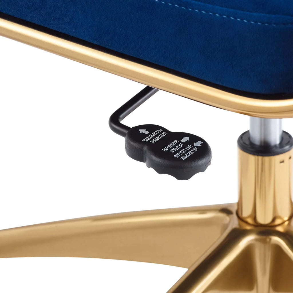 Blue Velvet Computer Work Desk Chair H964175