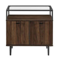2 Door Dark Walnut Accent Cabinet W93459
