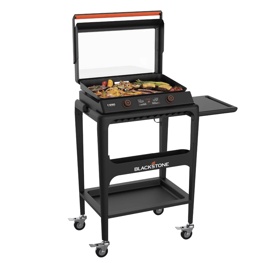 2-Burner Electric Tabletop Griddle with Prep Cart E91656