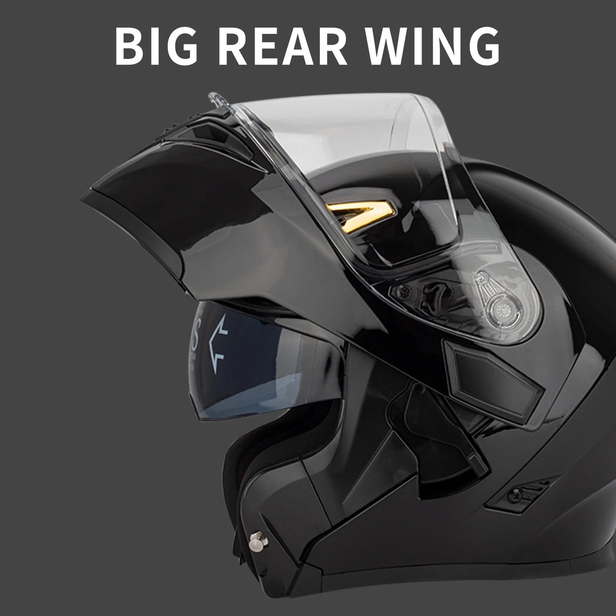 Dual Visor Flip Breathable Motorbike Helmet S624433