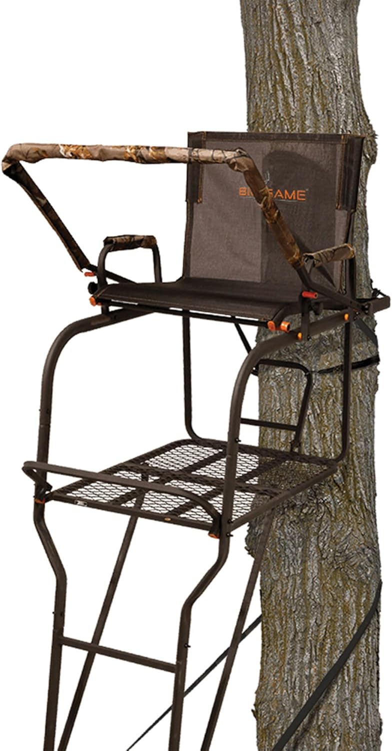 Camouflage 18.5 Foot 1 Person Adjustable Ladder Tree Stand (2 Pack) V500