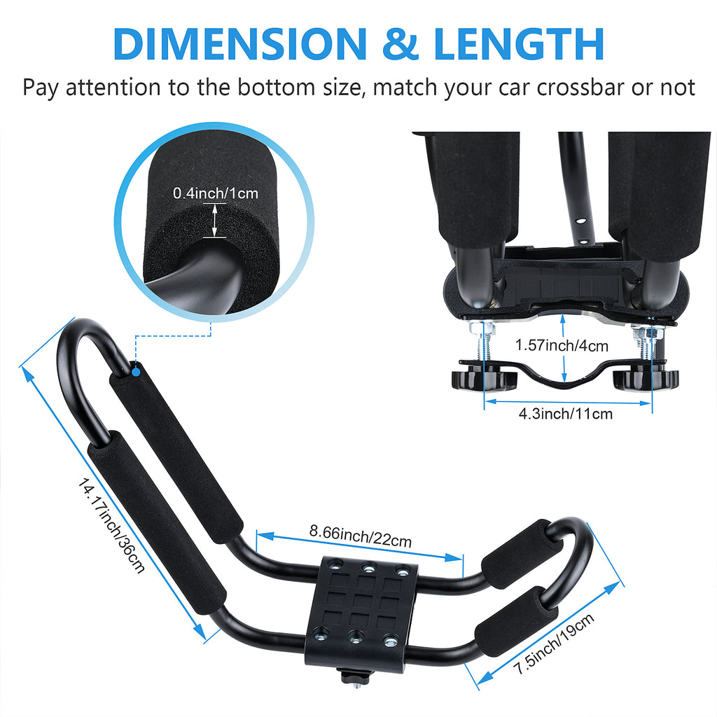 Kayak Roof Rack with 4 Ropes V571