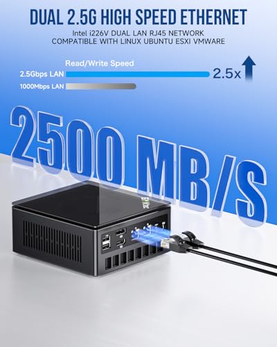 Mini PC Ryzen 7 5825U 32GB RAM 1TB SSD Dual NIC LAN 2.5GbE F5731