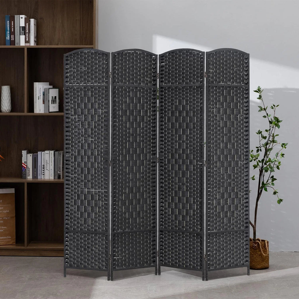 4 Panel 6Ft Folding Privacy Room Divider N54047