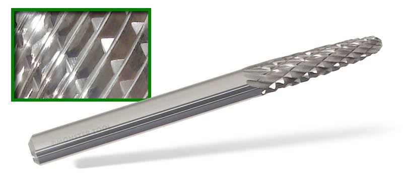 5/8x22 Carbide Burr SF-6 SF Tree Shaped Radius Solid W25578