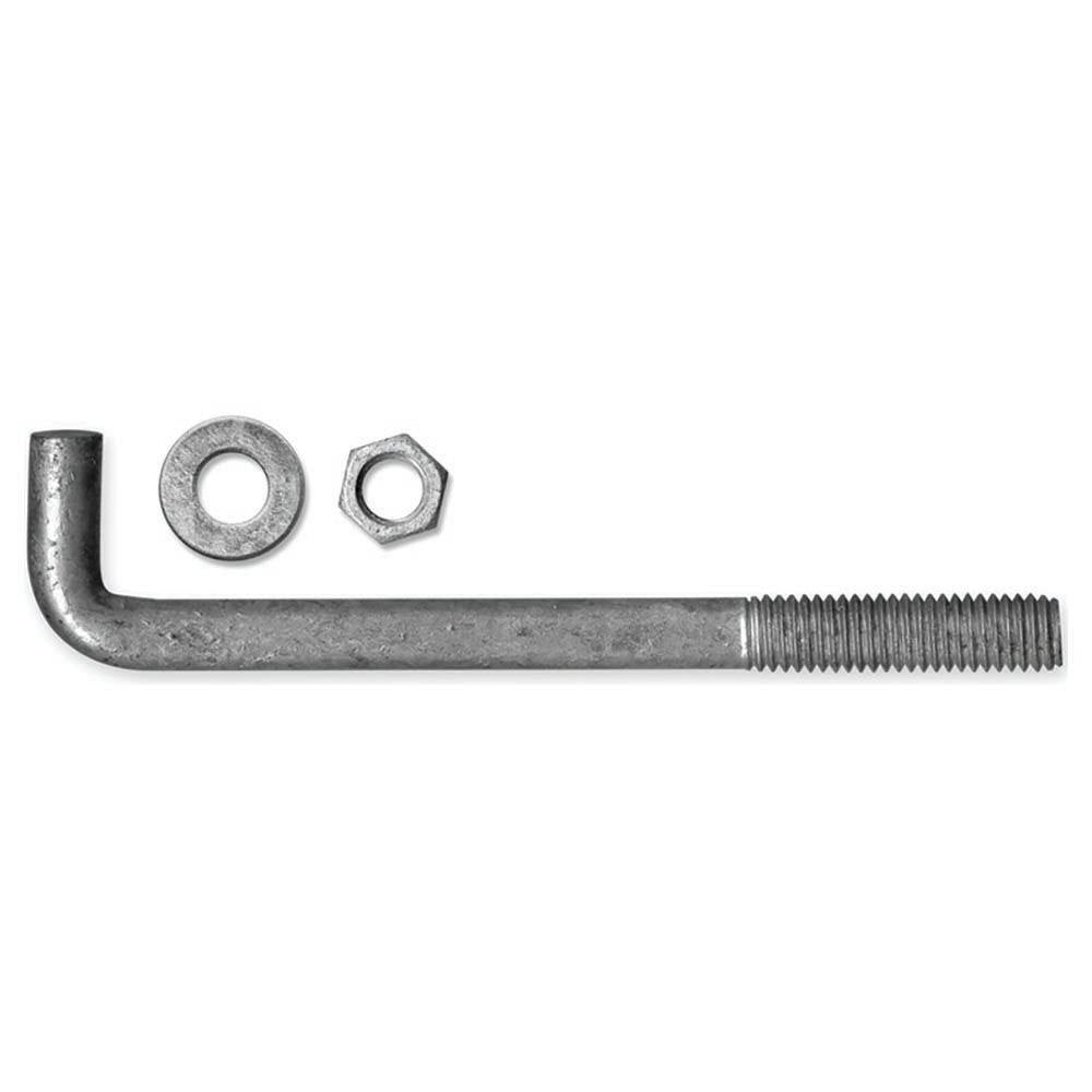Anchor Bolt with Plain Nuts and Washers, 1/2x22x18 I511