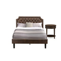 2 Pieces Wooden Full Bedroom Set in Brown G614174