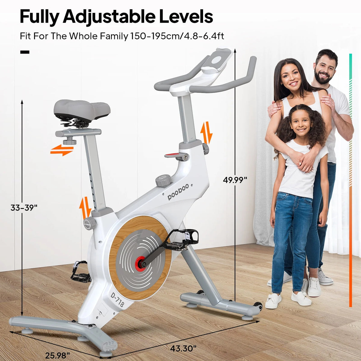Indoor Cycling Bike Belt Drive Magnetic Stationary Exercise Bike 350lb D834502