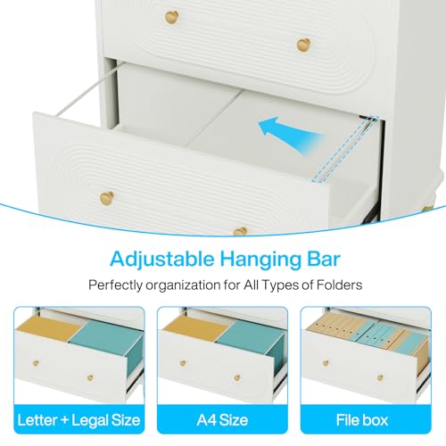 Gray 2-Drawer Wooden File Cabinet Y508