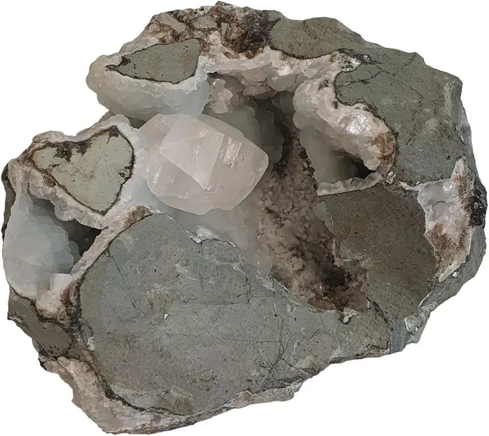 Calcite and Prehnite Mineral E56124