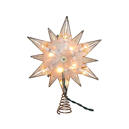 10-Light 12-Point Capiz Star Treetop B688