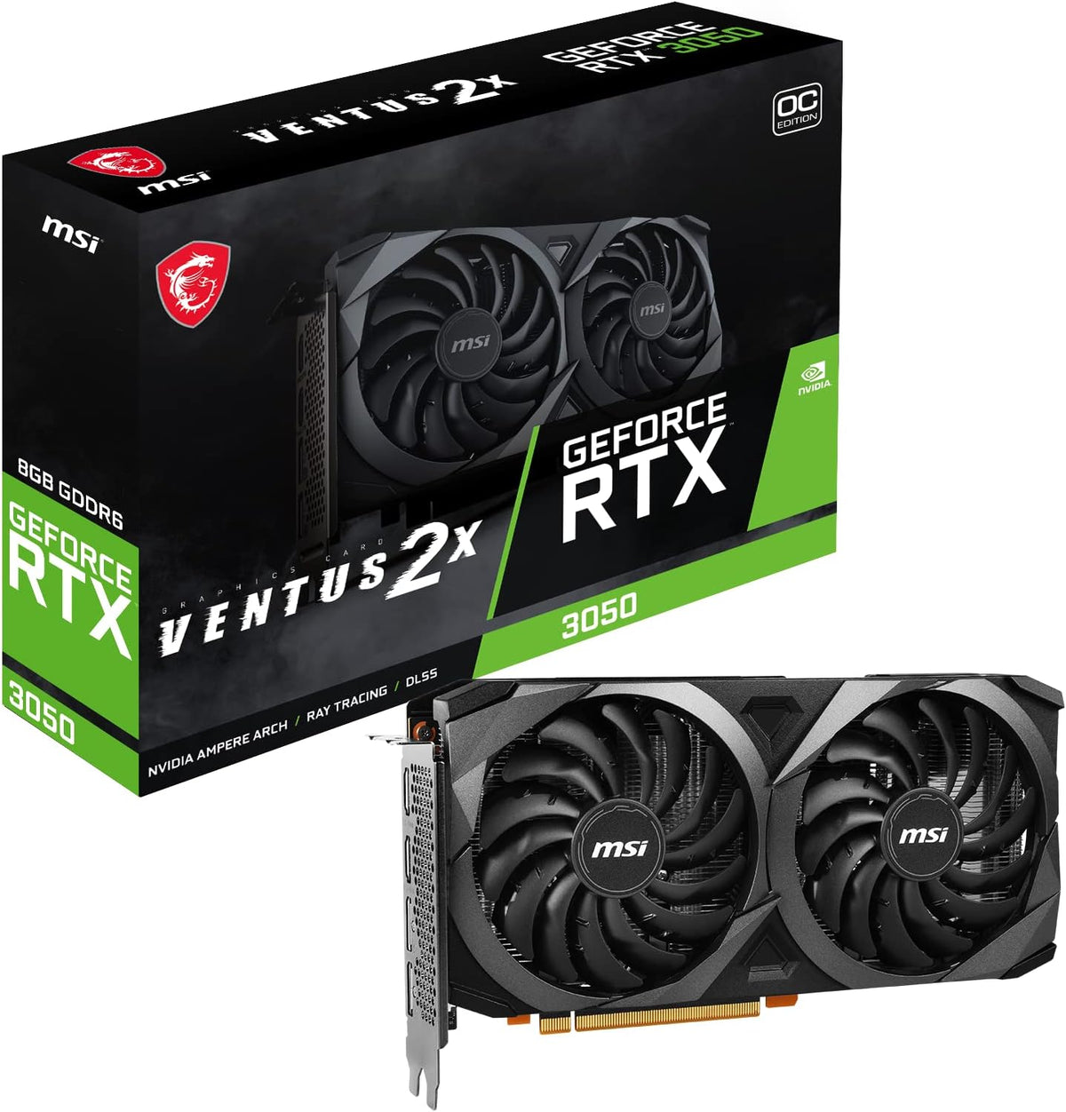 GeForce RTX 3050 8GB GDRR6 128-Bit PCIe 4 Graphics Card H95774