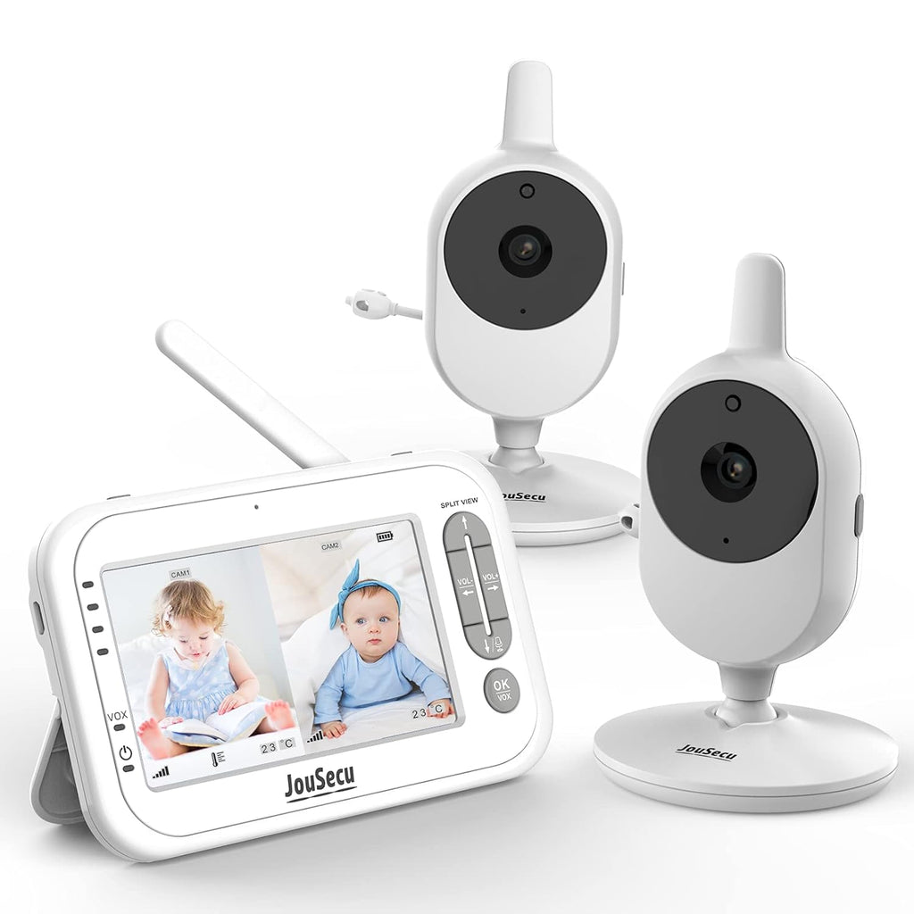 Baby Monitor with 2 Camera and Audio 4.3 Inches LCD Split Screen Q338