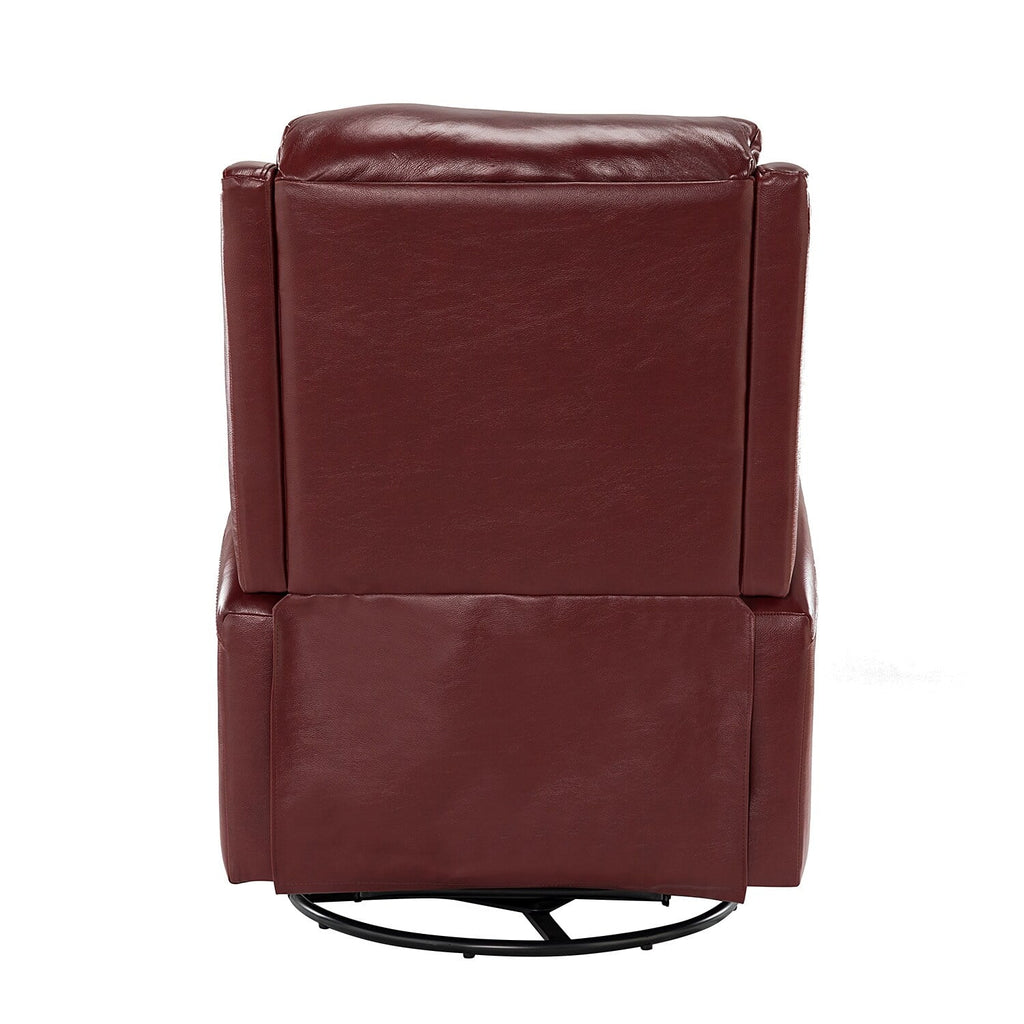 Modern Genuine Leather Wingback Swivel Rocker Recliner Set of 2 O896665