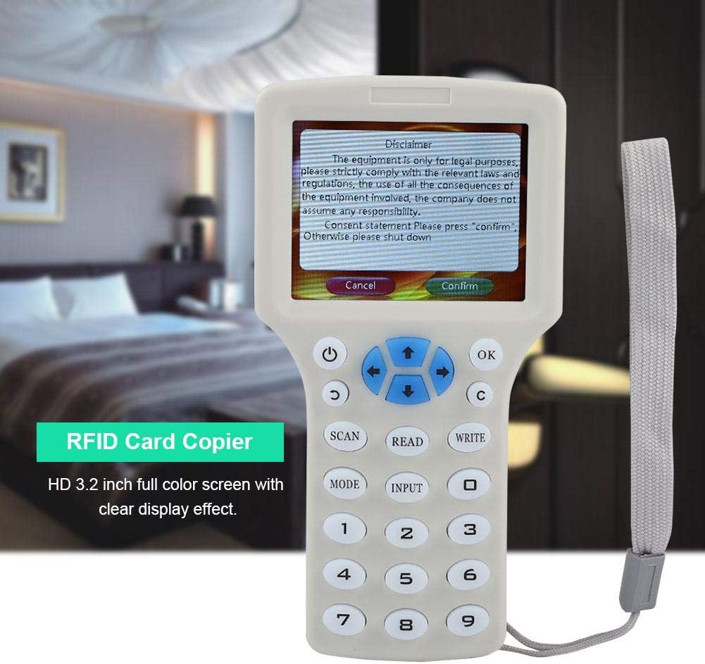 9 Frequency Handheld RFID Copier ID IC Reader Writer Duplicator Multifunctional Copy Encrypted NFC Smart Card with HD 3.2 Inch Full Color Screen Z389083