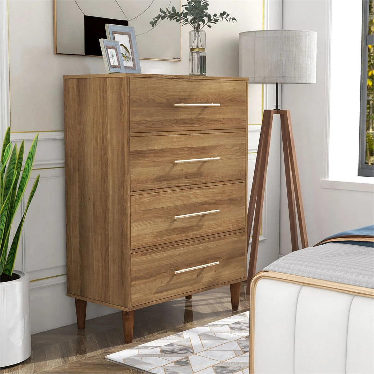 Farmhouse Wood 4-Drawer Chest U355