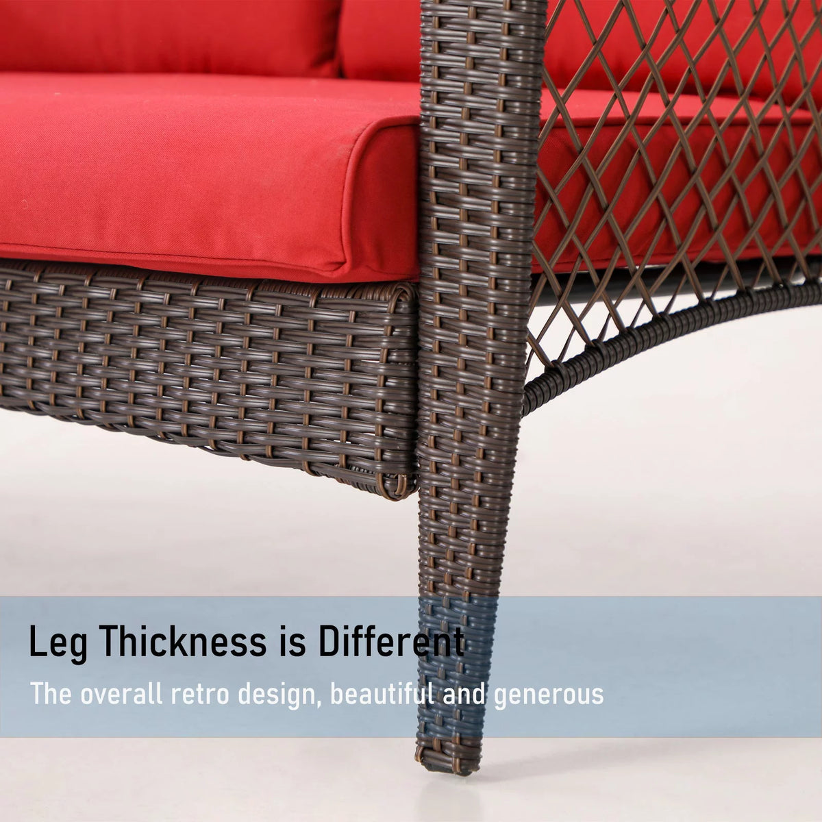 4 Pieces Rattan Patio Conversation Set R4078