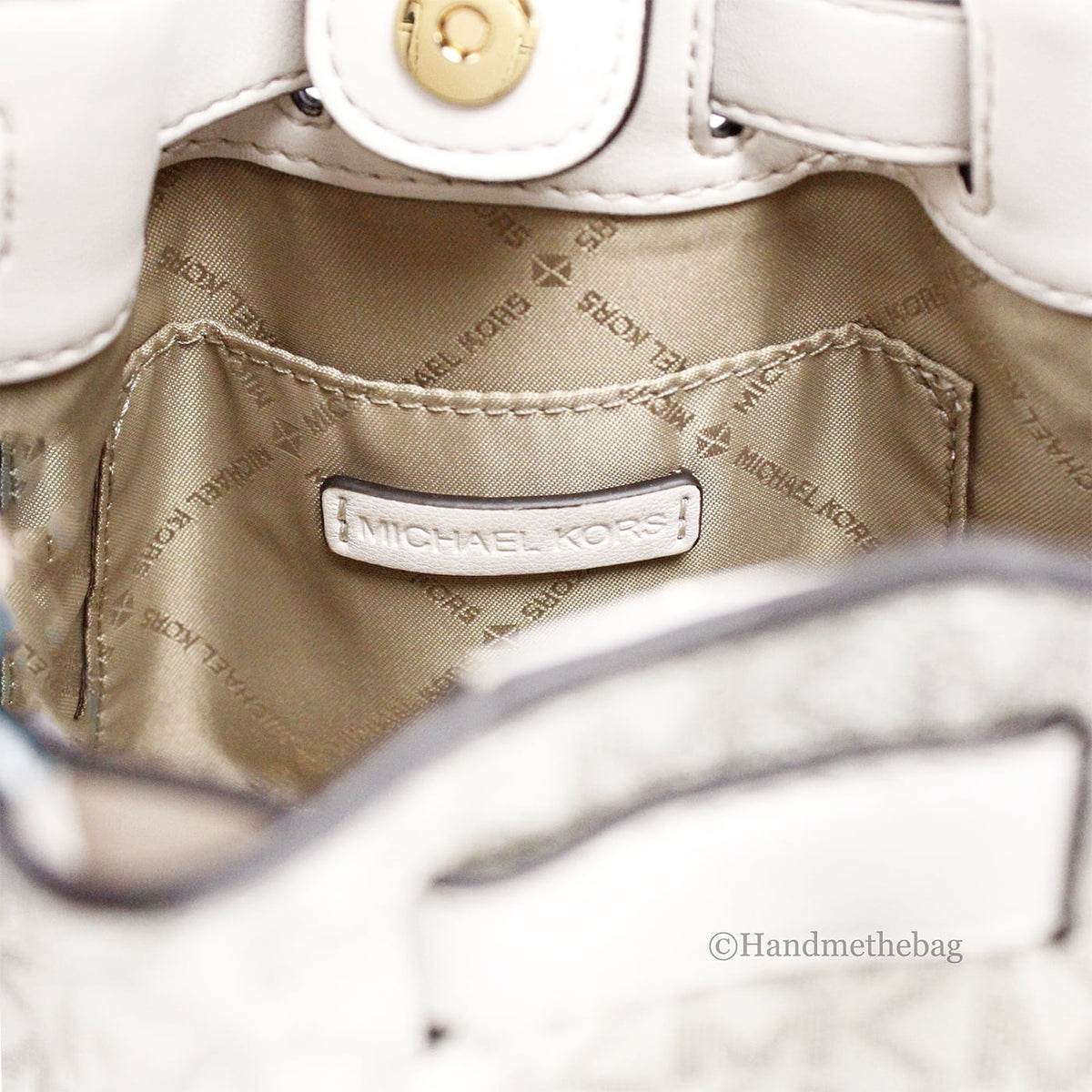 Cream Signature PVC Crossbody Bag J84163