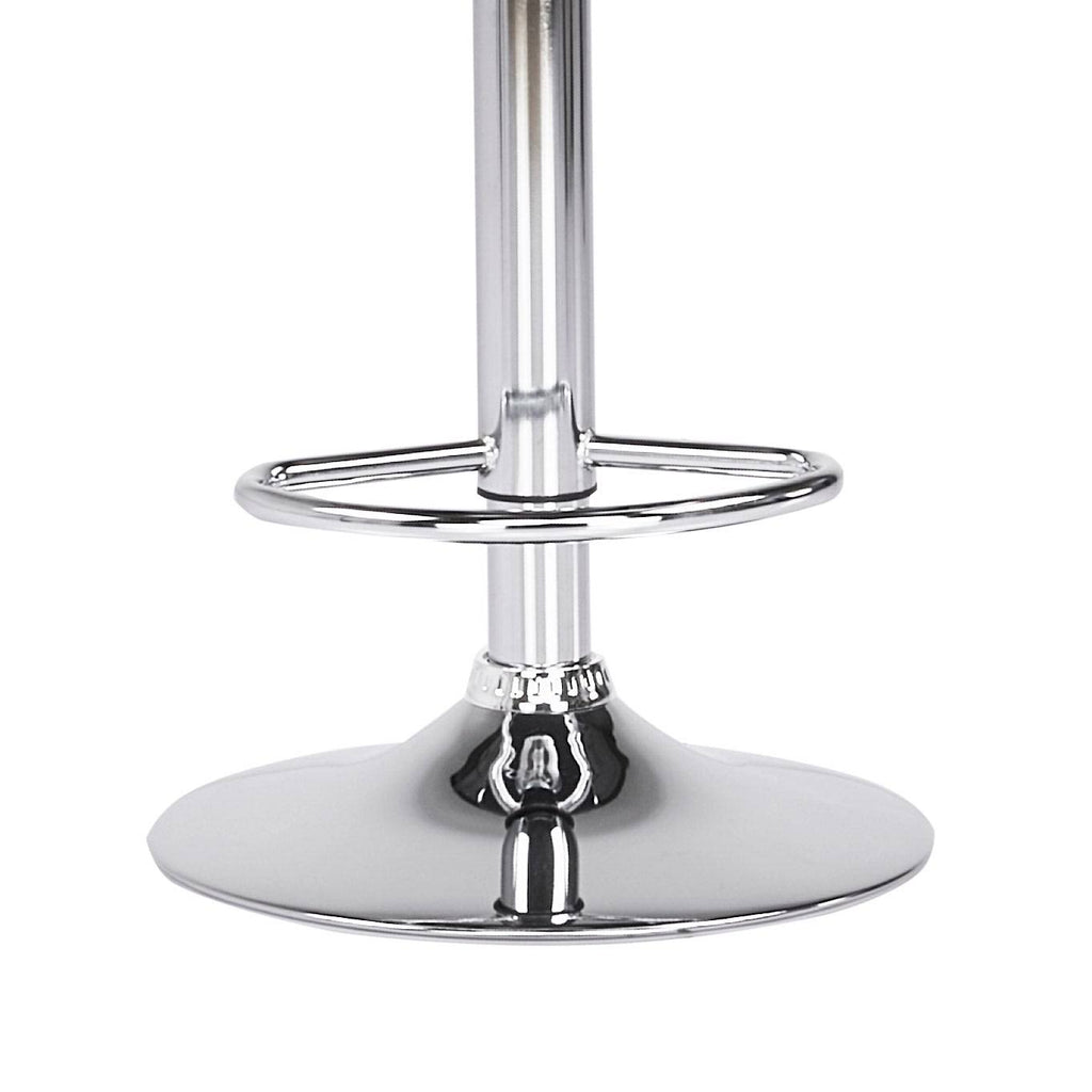 Faux Leather Adjustable Counter/Bar Stool Set of 2 White O659