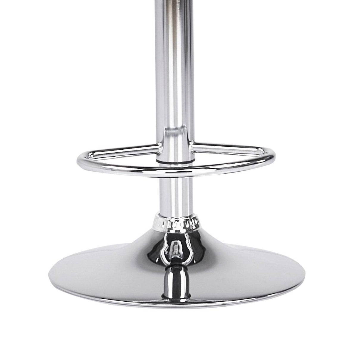 Faux Leather Adjustable Counter/Bar Stool Set of 2 White O659