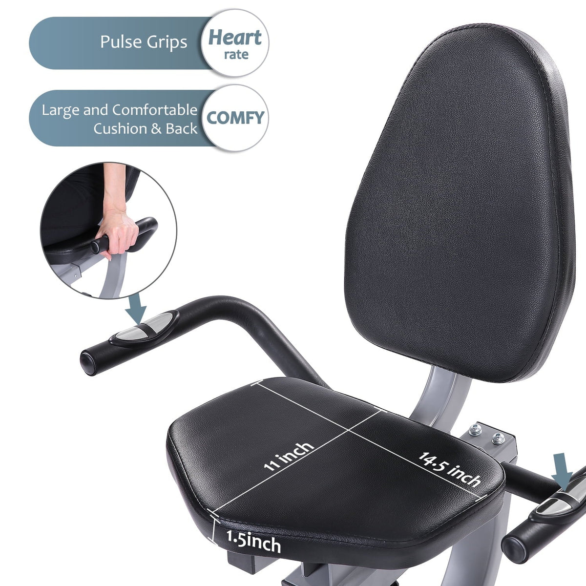 Indoor Recumbent Exercise Bike with Adjustable Seat Q2242