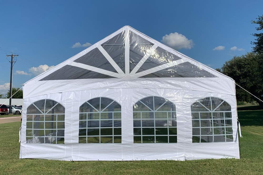 40'x20' PE Marquee Tent Gazebo Shelter with Storage Bags V329006