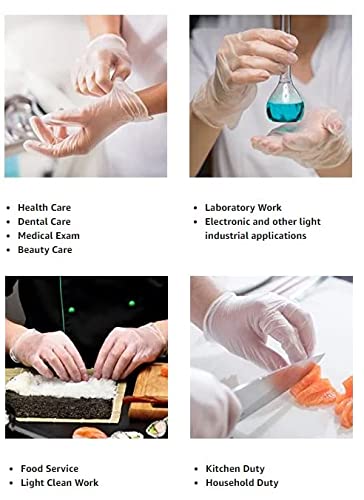 Clear Vinyl Exam Gloves, Extra-Large, Pack of 1000 D7422