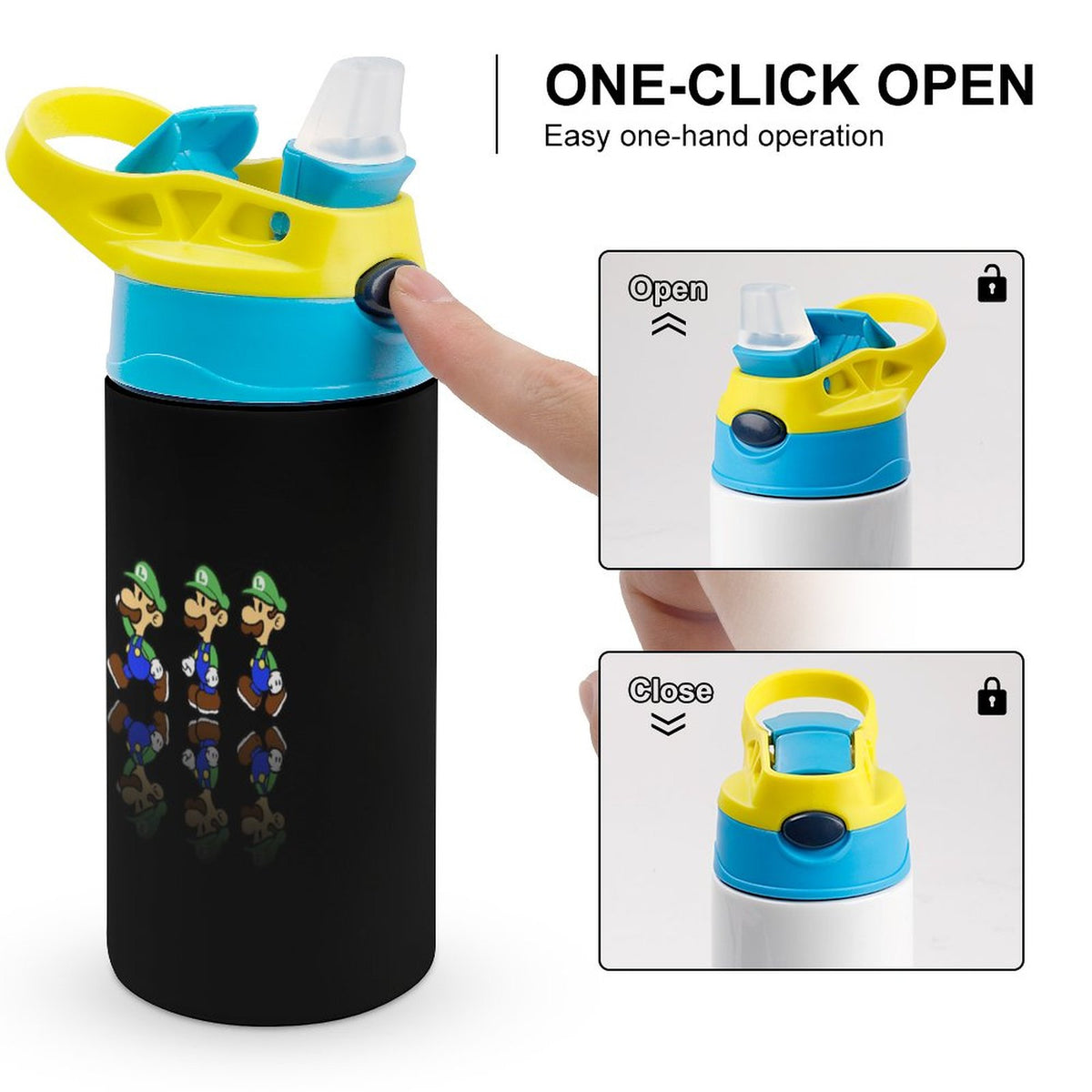 Insulated Stainless Steel Water Bottle with Straw J35120