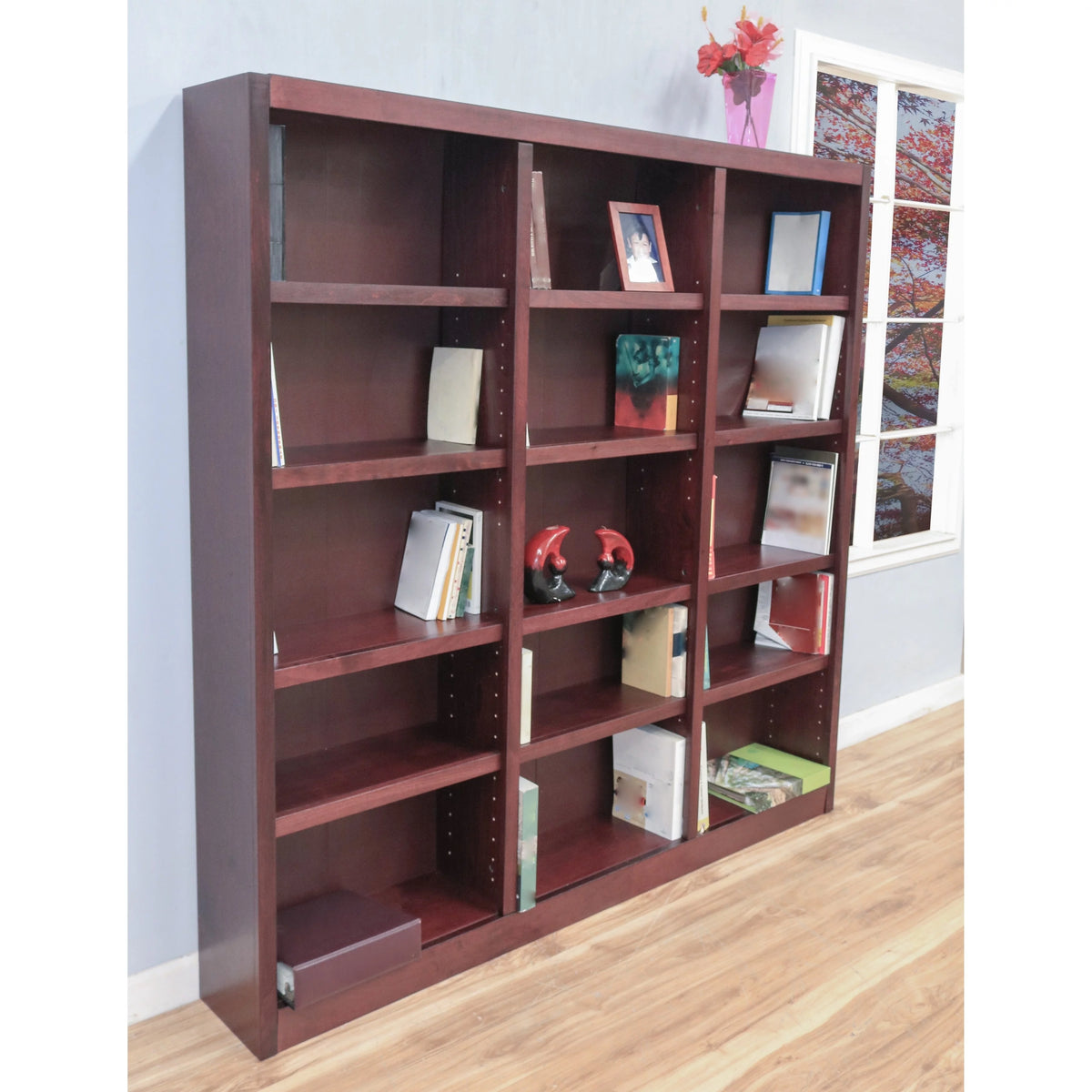 72-inch Espresso Bookcase Storage Unit F8969