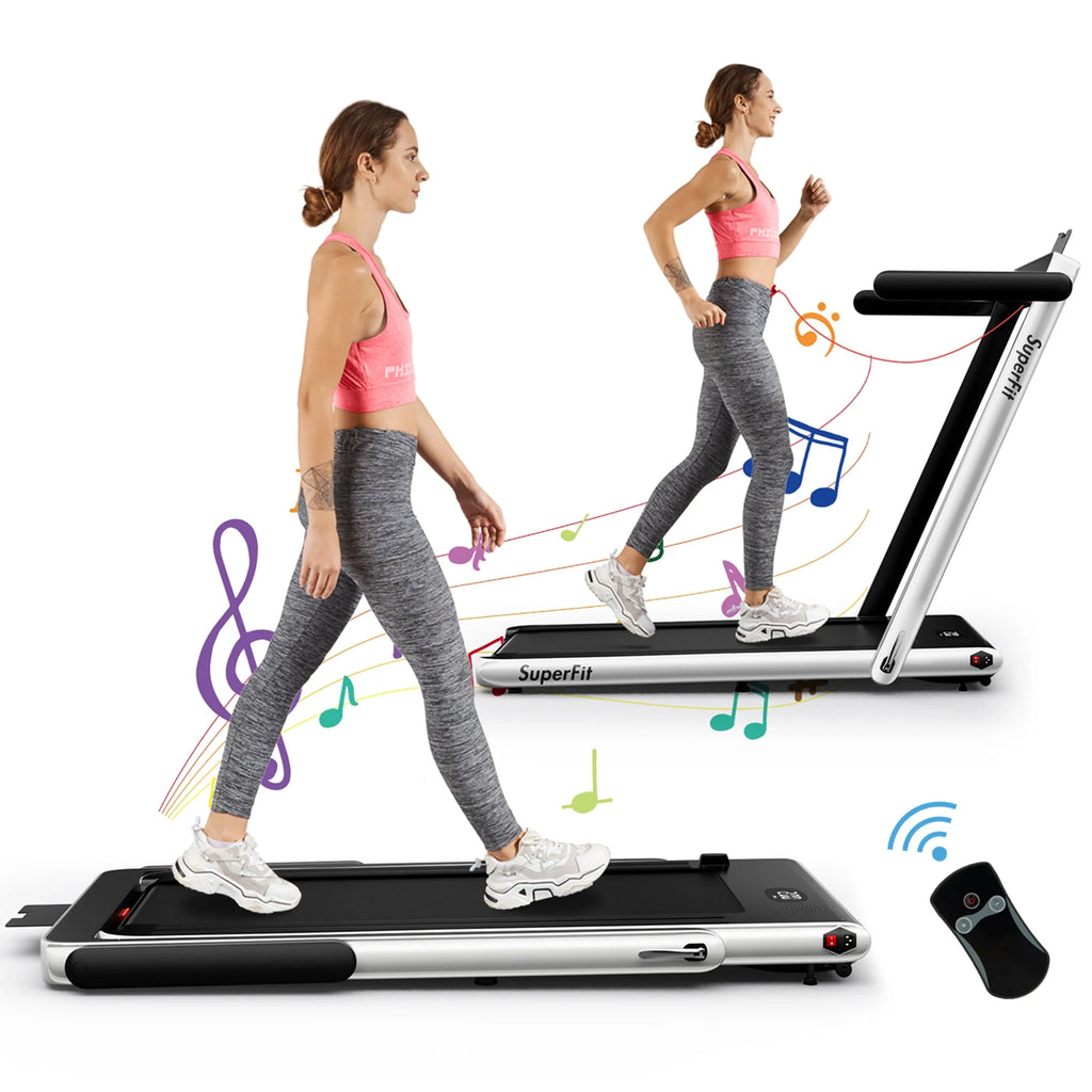 2.25HP 2 in 1 Folding Treadmill with APP Control Black X1608