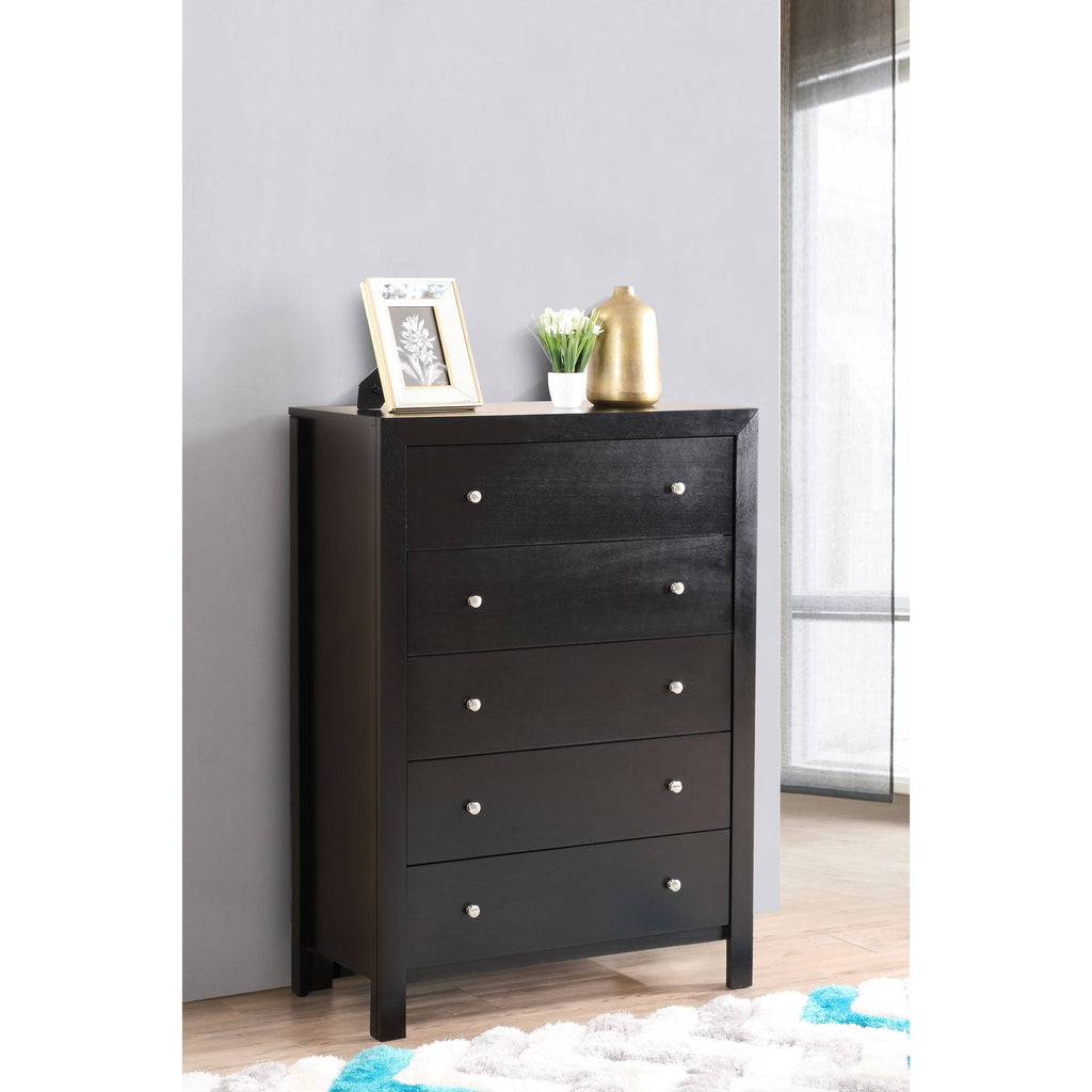 5 Drawer Chest in Black U921110