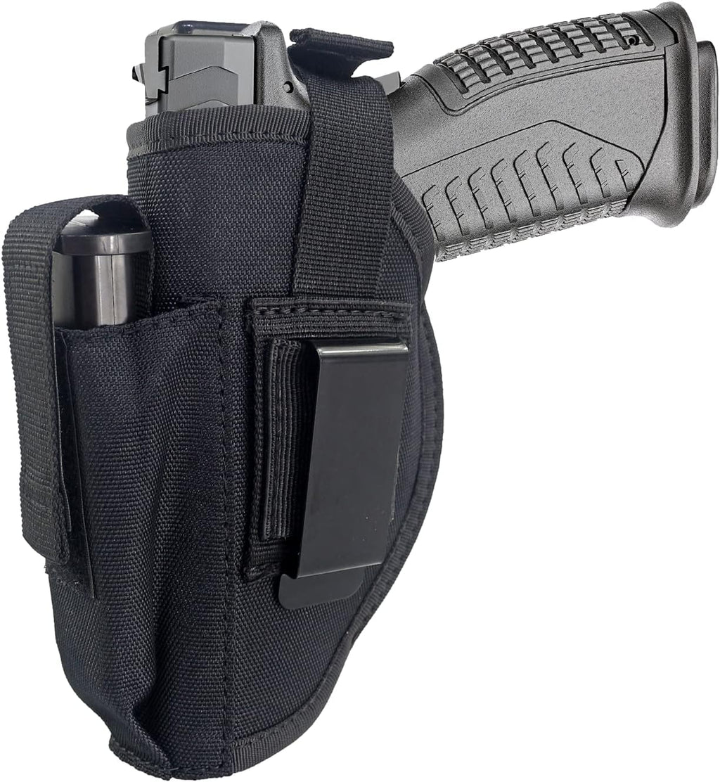 Black Tactical Belt Holster with Mag Pouch and Metal Clip D19332